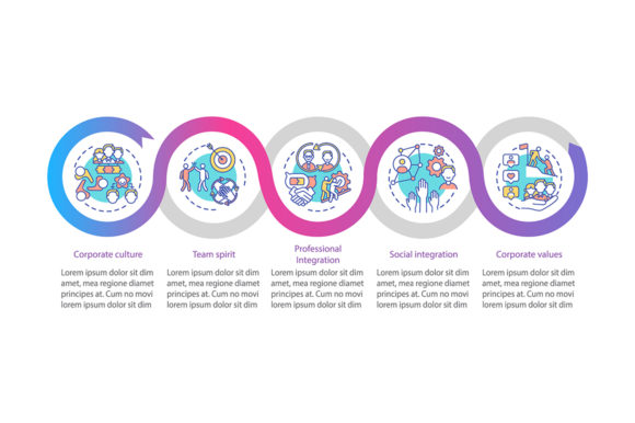 Corporate Values Vector Infographic Design Guide