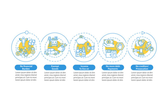 Debt Freedom Vector Infographic Template Guide