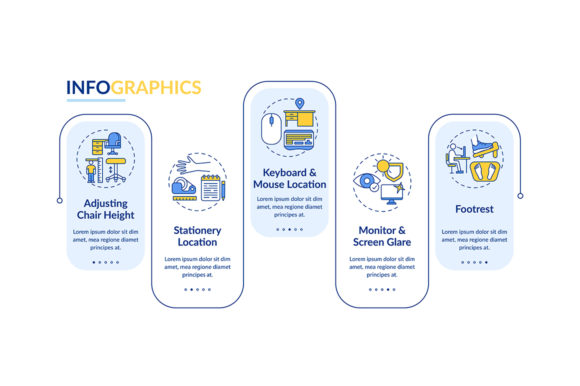Office Ergonomics Vector Infographic: Visualizing Workplace Health and Safety