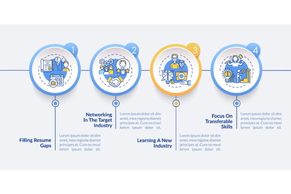 Visualizing Career Transitions with the Transition Job Pros Vector Infographic Template
