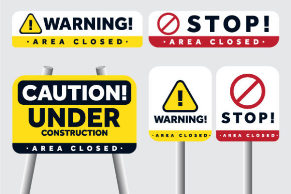 Warning, Stop Caution Sign Collection: Practical Vector Assets for Clear Communication